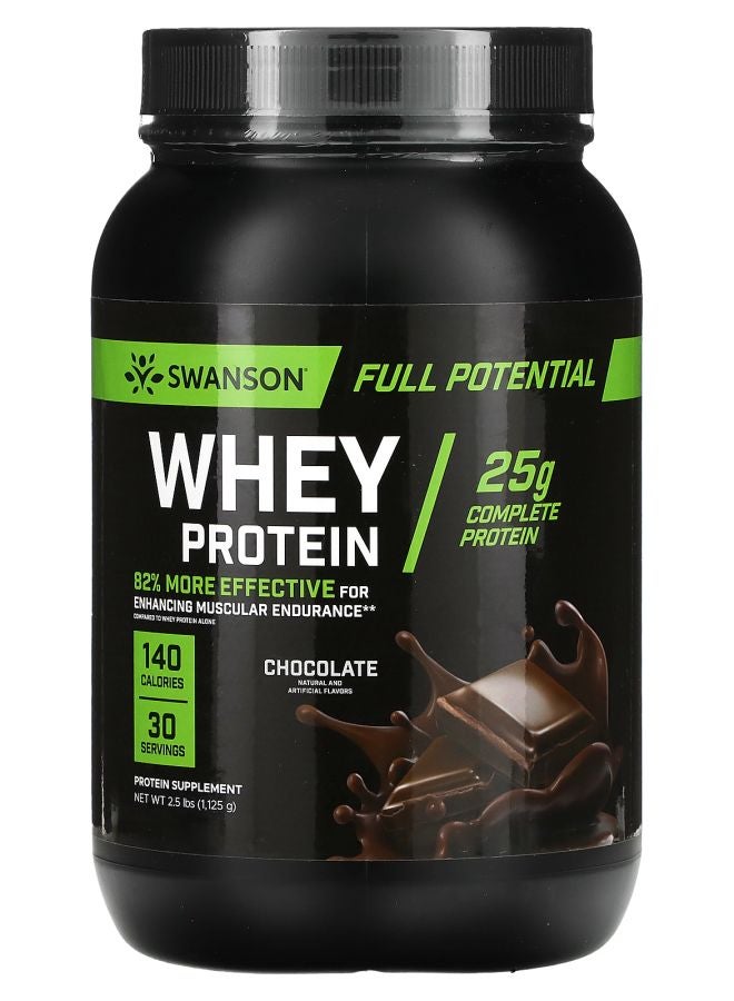 SWANSON Whey Protein Chocolate 2.5 lbs (1125 g) - Image 1