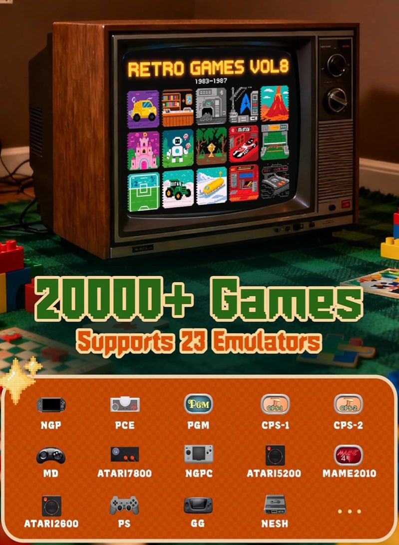 Upgraded Retro Gaming Console Stick Pro, Video Games Console with 4K HDMI, Built-in 23 Classic Game Emulators, 20000+ Games - Video Game with Upgrade Dual 2.4G Wireless Controllers (64G) - Image 2