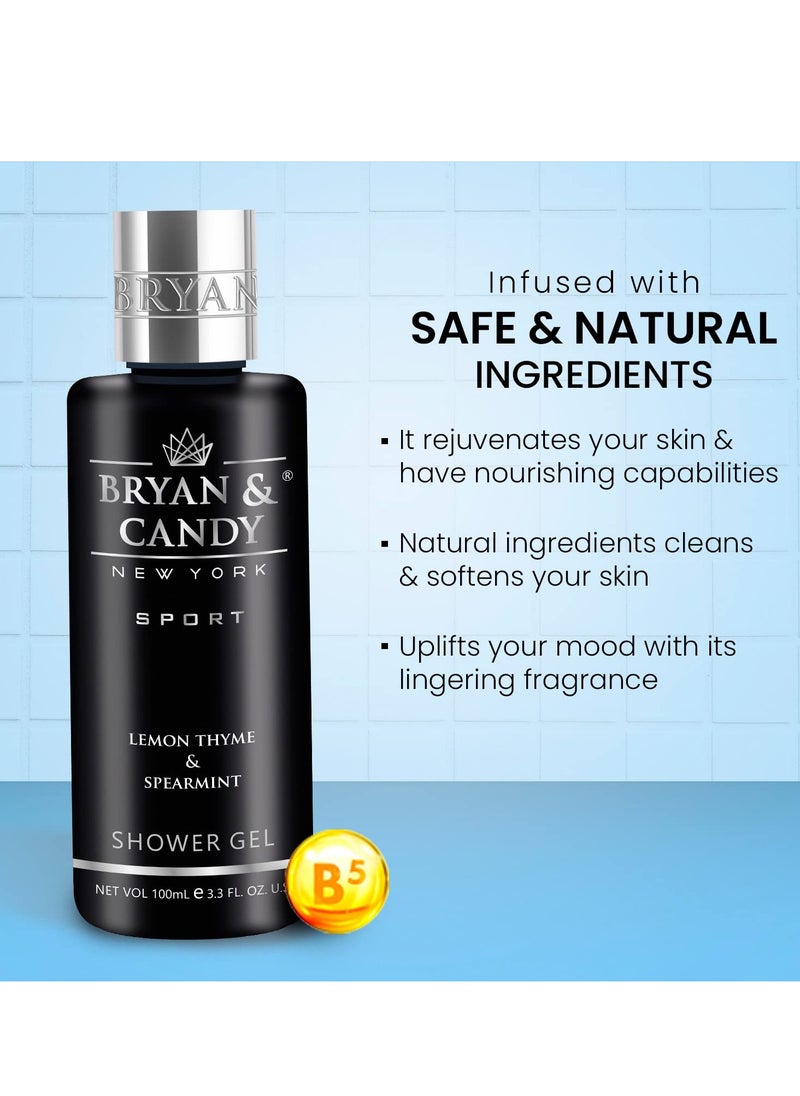 BRYAN & CANDY Bryan And Candy Lemon and Thyme Combo Kit Diwali Shower Gel 100ML Face Wash 50ML After Shave Cream 50ML Pack of 3  - Image 4
