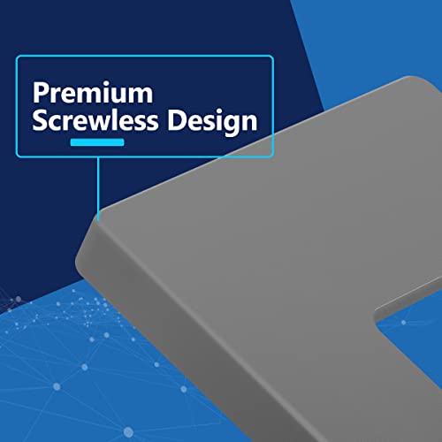 LIDER Matte Finish Decorator Switch Cover, Screwless Wall Plate, Mid-Size 1-Gang 4.88" x 3.11", Unbreakable Polycarbonate Thermoplastic, UL Listed, LSWP-31M-GY, Gray - Image 2