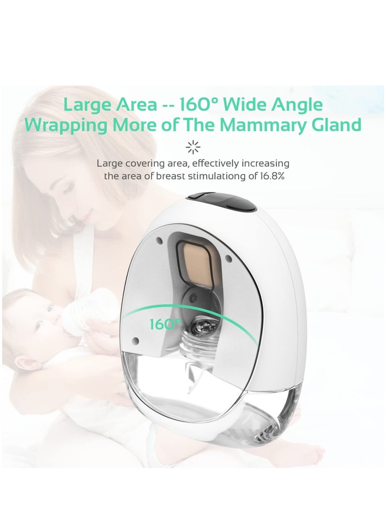 Wearable Breast Pump Hands Free, Portable Electric Double Breast Pump with 4 Modes And 9 Levels Adjustable Painless Strong Suction Power, LCD Display, Low Noise And Memory Function, 16-24mm, 1 Pack - Image 5