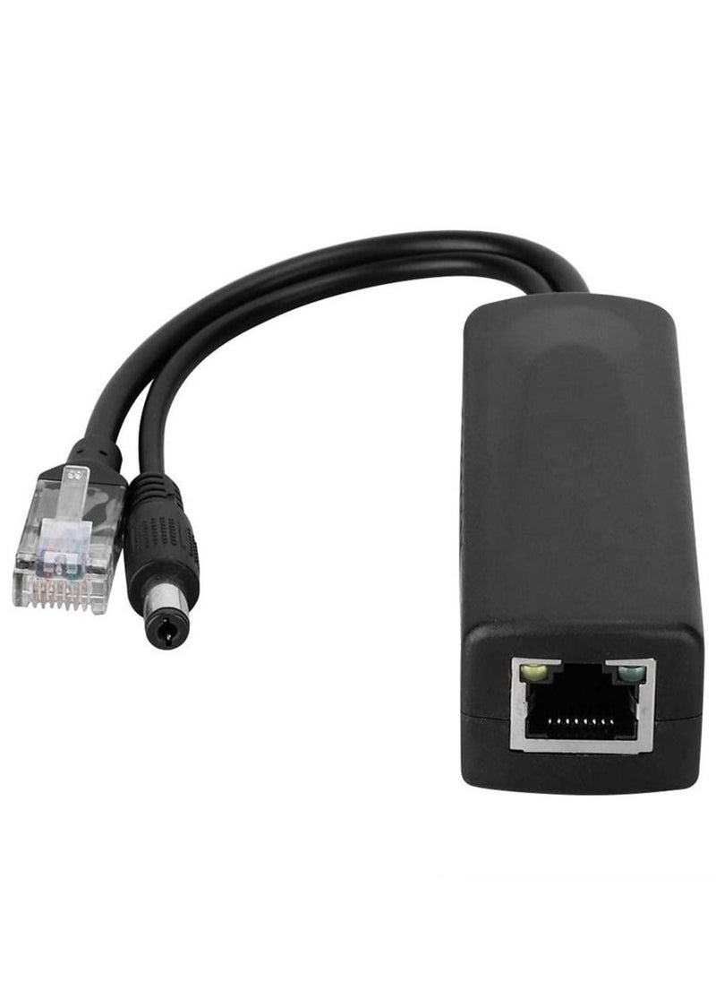 Generic محول نشط POE من 48V إلى 12V، موصلات كابل محول، موزع حقن طاقة متصل، نوع معزول مع خرج DC 12V  - Image 1