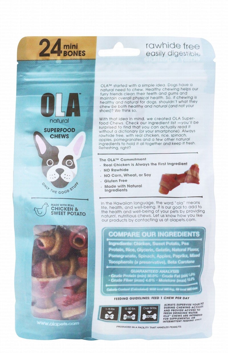 Aula small natural chew treats with chicken and sweet potato are gluten, corn, and rawhide-free, ideal for small to medium-sized dogs. - Image 2