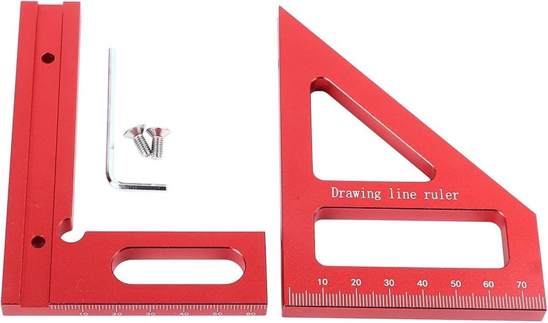 45 90 Degree Aluminum Alloy Woodworking Square Protractor High Accuracy 3D Multi Angle Measuring Ruler - Image 2