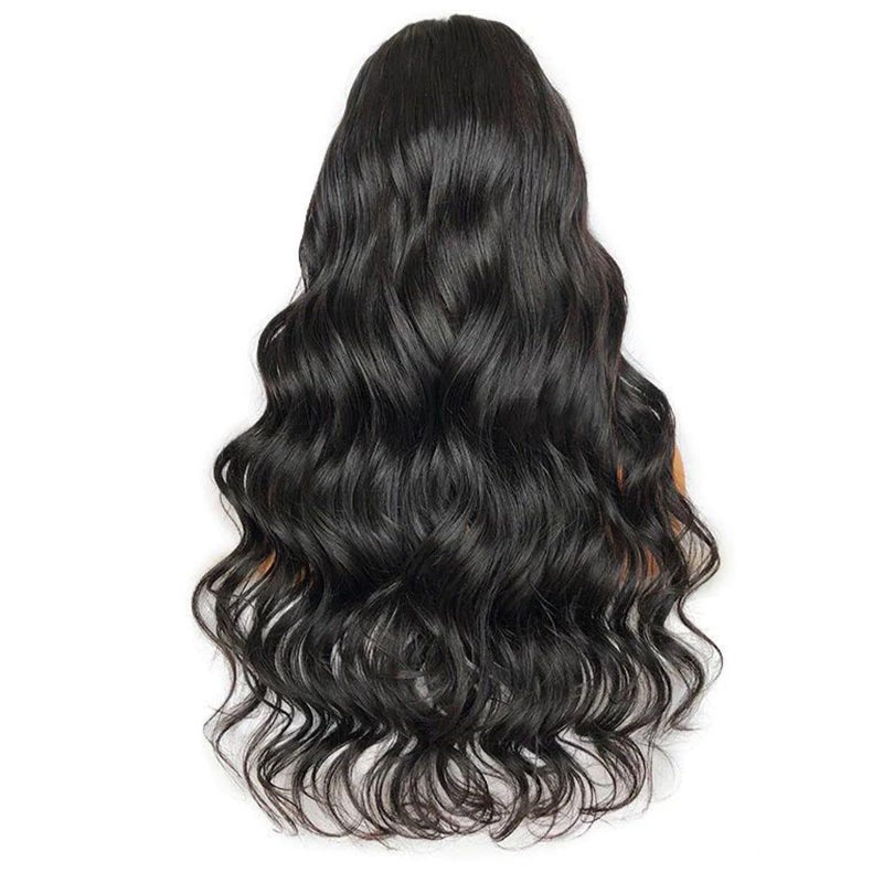 ANDRIA 28 Inch 13x4 Lace Front Wigs 200% Density Body Wave Pre Plucked Glueless Wigs Black Synthetic Wigs for Black Women - Image 4