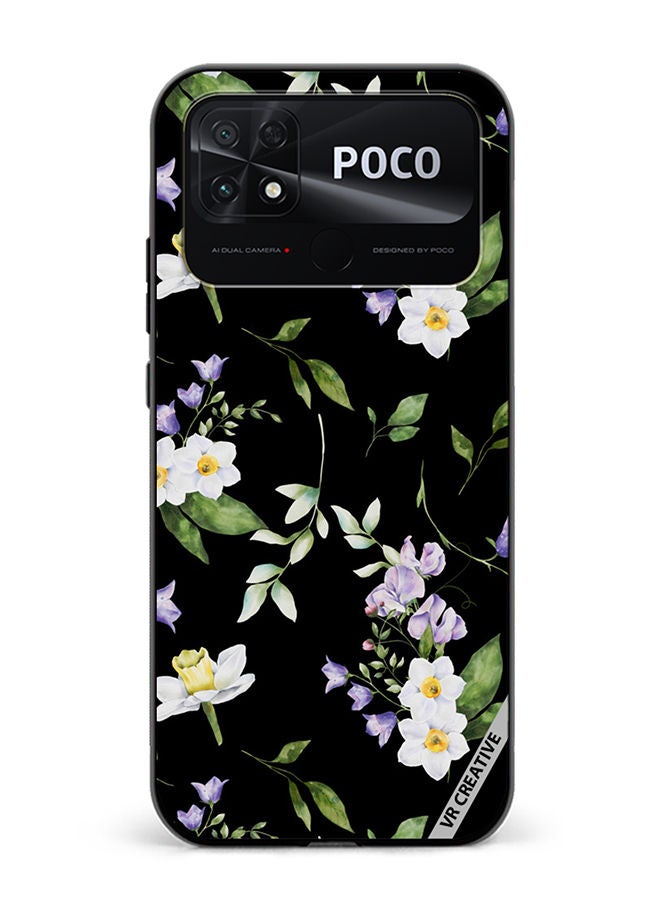 VR CREATIVE Protective Case Cover For Xiaomi Poco C40 Flower Design Multicolour - Image 1