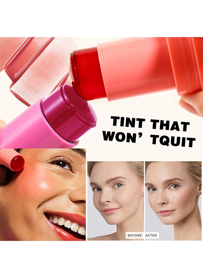 Meidián Meidian make up, Jelly Lip & Cheek Tint Blush Cream,Fruit Jelly Blush and Lip Tint Stick – Lip Nourishment and Cheek Radiance#01 - Image 5