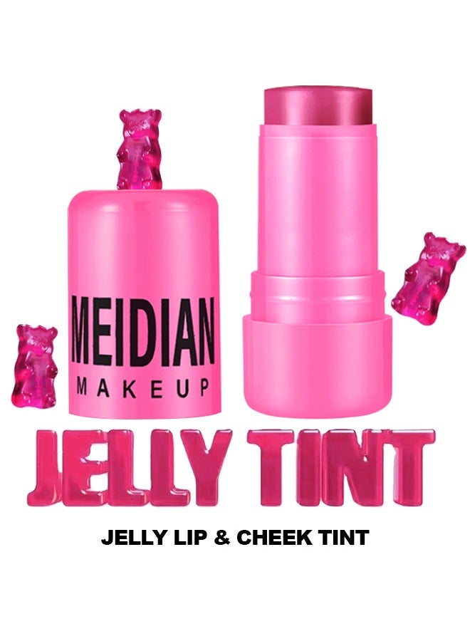 Meidián Meidian make up, Jelly Lip & Cheek Tint Blush Cream,Fruit Jelly Blush and Lip Tint Stick – Lip Nourishment and Cheek Radiance#01 - Image 1