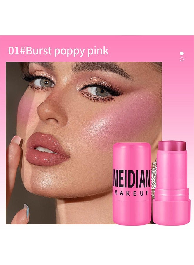 Meidián Meidian make up, Jelly Lip & Cheek Tint Blush Cream,Fruit Jelly Blush and Lip Tint Stick – Lip Nourishment and Cheek Radiance#01 - Image 2