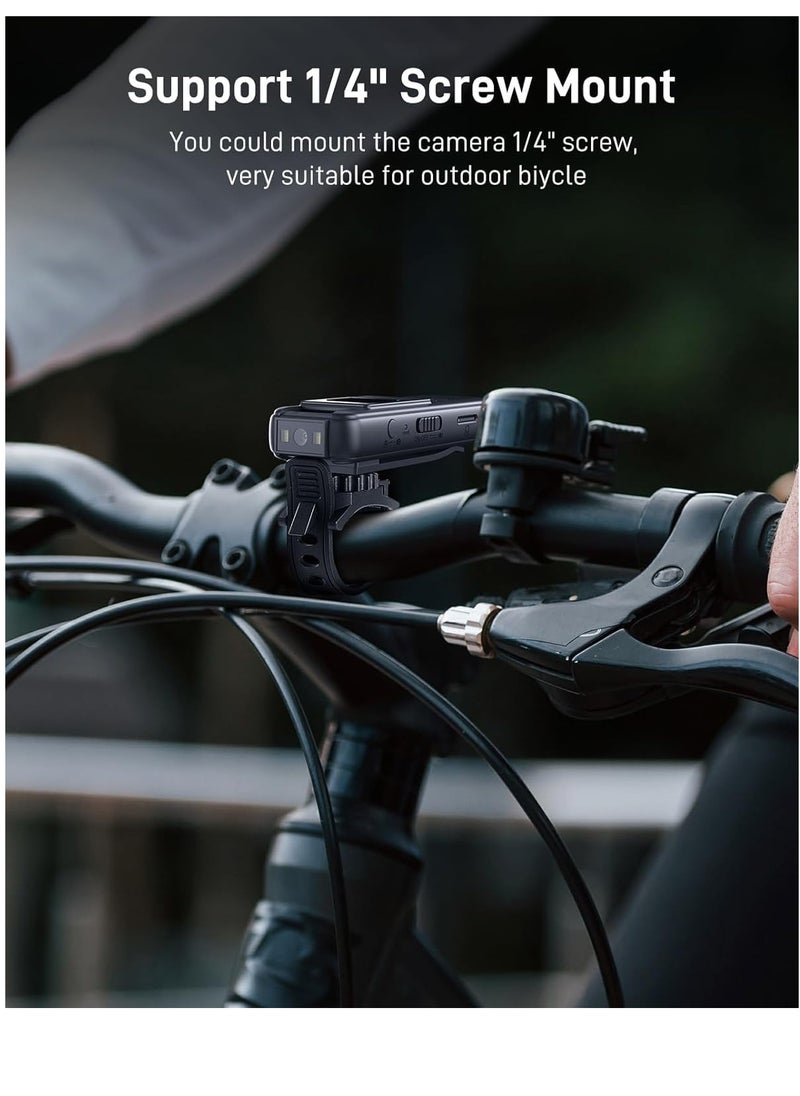 KASTWAVE K1 64G Mini Body Camera, 1080P HD Body Worn Cam Wearable with Rotatable Lens, 180¡ Body Mounted Camera with LED, Body Cam Video Recording for Riding, Pet, Office, Outdoor.  - Image 3