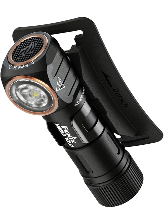 fenix HM23 V2.0 Compact & Lightweight Multi Purpose Head Torch/Right Angle Torch 300 Lumens 88m 100 Hrs Max AA Battery Powered Magnetic Tail Cap 150° Vertical Tilt IP68 - Image 3
