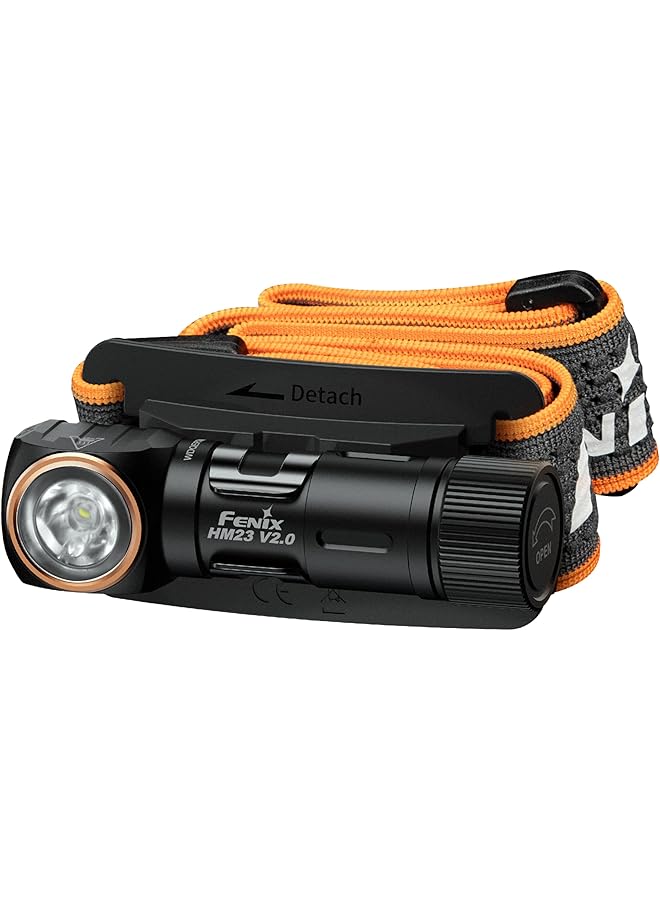 fenix HM23 V2.0 Compact & Lightweight Multi Purpose Head Torch/Right Angle Torch 300 Lumens 88m 100 Hrs Max AA Battery Powered Magnetic Tail Cap 150° Vertical Tilt IP68 - Image 1