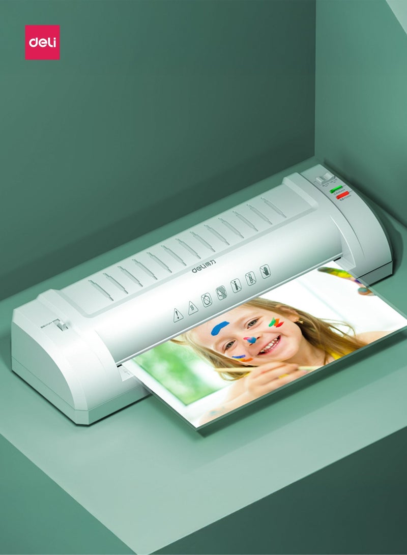 Deli 3894-UK A3 Laminator Machine, 80–175 Mic, 300mm/min High Speed, Fast Warm-Up - Image 4