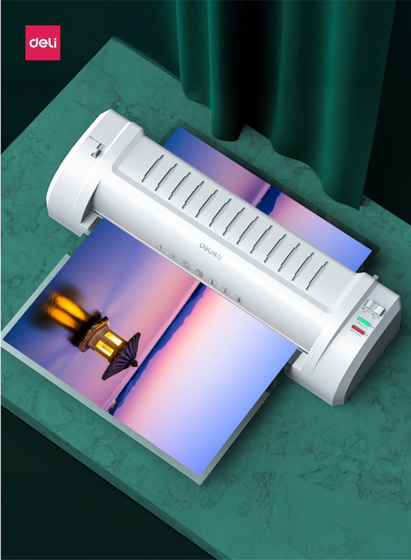 Deli 3894-UK A3 Laminator Machine, 80–175 Mic, 300mm/min High Speed, Fast Warm-Up - Image 2