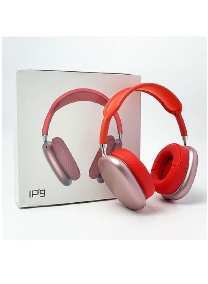 P9 - Air Max P9 Bluetooth Headphones Over Ear Red - Image 1
