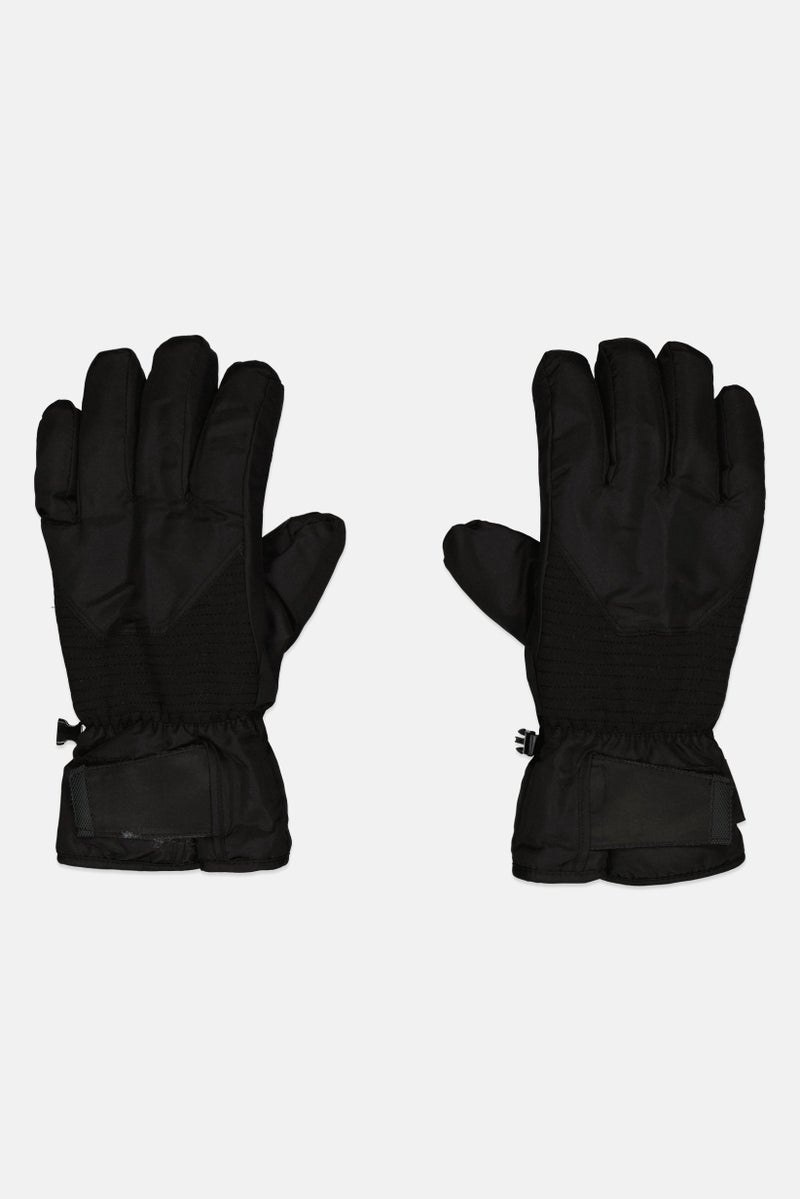 Mossy Oak قفازات رجالية بشعار العلامة التجارية، سوداء - Image 1