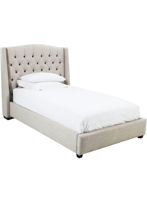 Leaflet Upholstered Bed - Pillow Top Pocket Spring Mattress (With Memory Foam) - Single Size (90Cm X 200Cm)