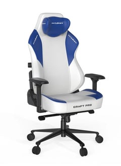 DXRacer DXRacer Craft Pro Classic Gaming Chair – White/Blue | CRA-PR001-WB-H1  - Image 2