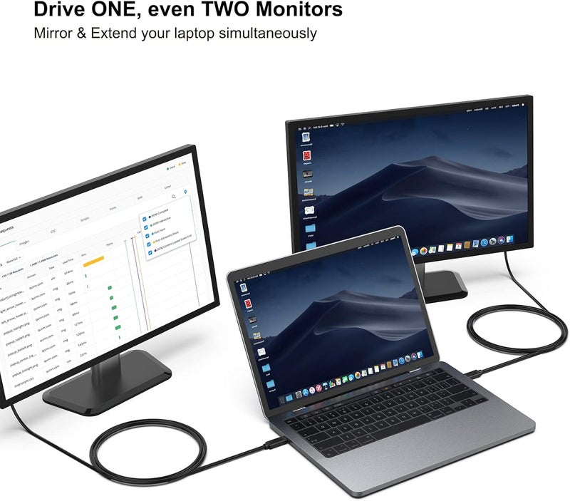 Benfei كابل USB C إلى VGA بطول 6 أقدام، كابل USB Type-C إلى VGA [متوافق مع Thunderbolt 3/4] مع iPhone 15 Pro/Max، MacBook Pro/Air 2023، iPad Pro، iMac، S23، XPS 17، Surface Book 3 والمزيد - Image 4