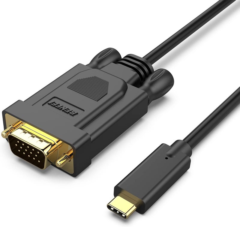 Benfei كابل USB C إلى VGA بطول 6 أقدام، كابل USB Type-C إلى VGA [متوافق مع Thunderbolt 3/4] مع iPhone 15 Pro/Max، MacBook Pro/Air 2023، iPad Pro، iMac، S23، XPS 17، Surface Book 3 والمزيد - Image 1