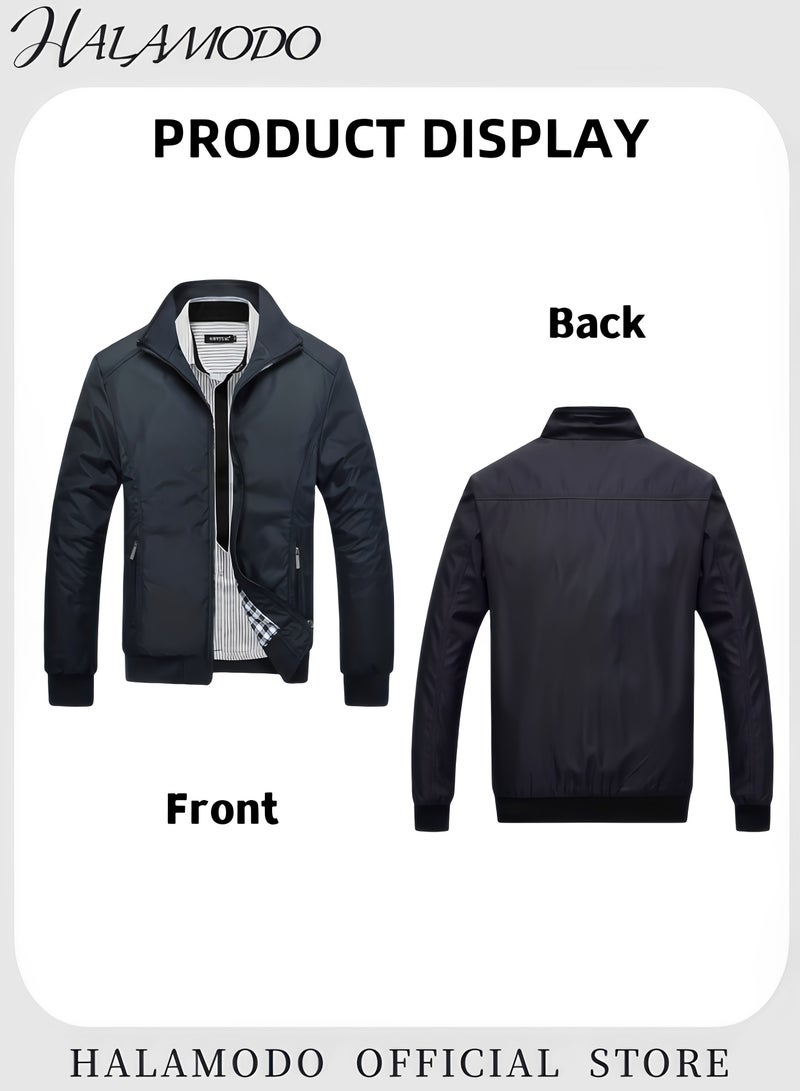 HALAMODO Men's Casual Shell Jacket  Waterproof Shell Jacket Zip Up Windbreaker Lightweight Jacket Outdoor Recreation Coat for Hiking Climbing Traveling  - Image 3