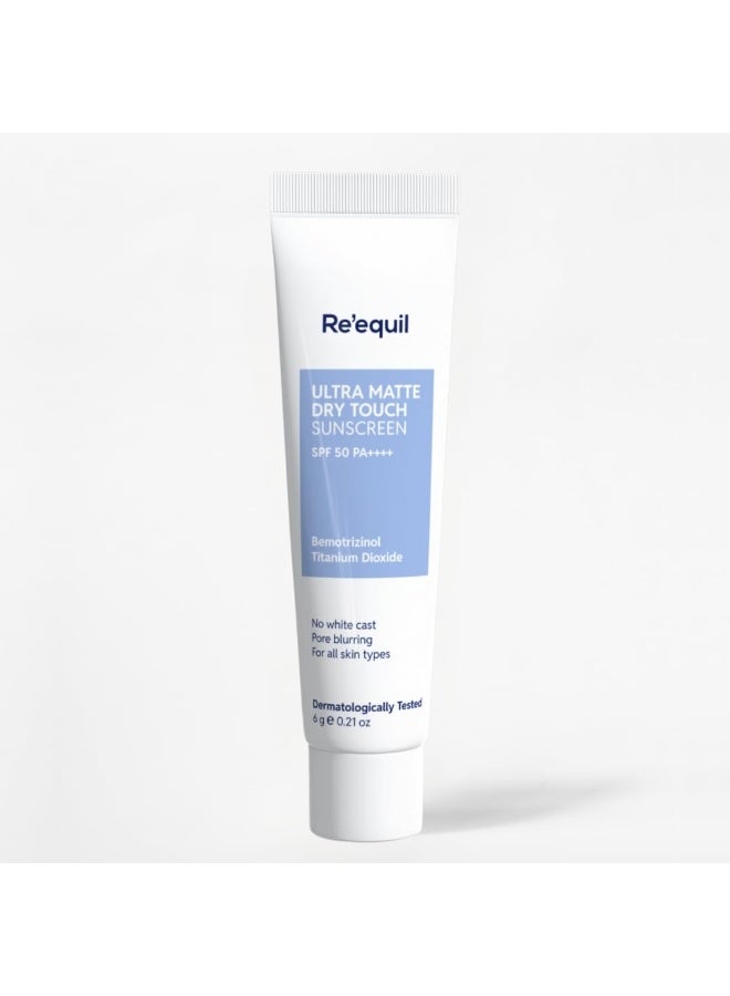RE' EQUIL Re'equil Ultra Matte Dry Touch Sunscreen SPF 50 PA++++ 6gm - Image 1