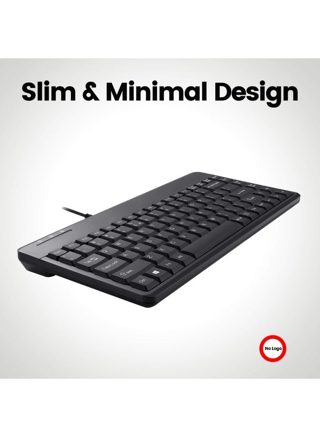 Perixx Periboard-409P Wired Ps2 Mini Keyboard  Black  Us English Layout - Image 2