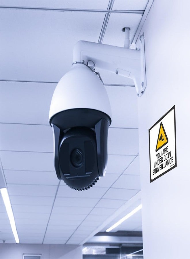 Clickforsign Weather Resistant Long Lasting UV Protected you are under CCTV surveillance Sign Stickers (5.5 x 5.5 inch)- Pack of 4 - Image 3