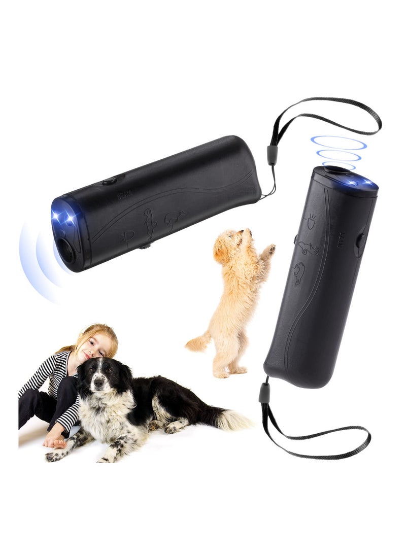 Excefore LED Ultrasonic Dog Trainer Device, 2 Pcs Handheld 3 in 1 Dog Training Device Dog Barking Control Devices with LED Flashlight for Dog Puppy Stop Barking Training Tool  - Image 1