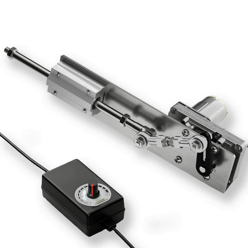 SQFOR DIY Reciprocating Linear Actuator Adjustable Telescopic Motor with Speed Controller 24V Reciprocating Motor 120RPM Adjustable Stroke and Speed 525kg Thrust 2cm8cm Stroke - Image 2