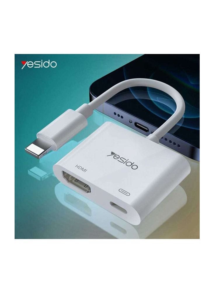 Yesido - iPhone Lightning to HDMI 1080P Audio and Video Adapter - Image 1