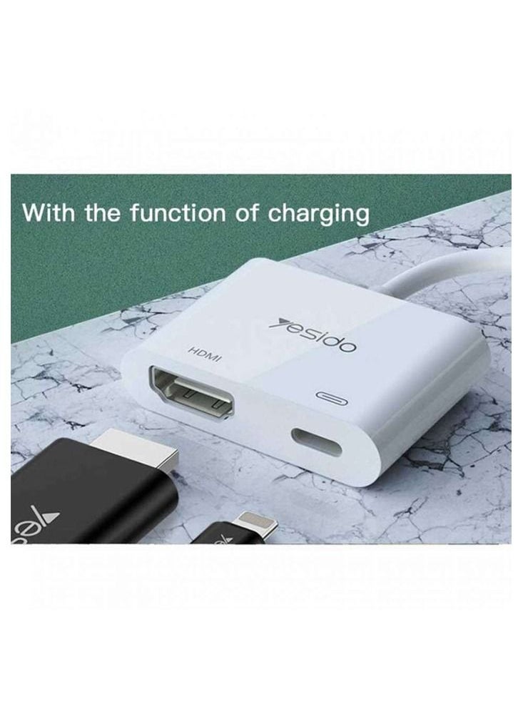 Yesido - iPhone Lightning to HDMI 1080P Audio and Video Adapter - Image 1