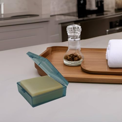 Elimeta Bathroom Soap Dishes for Dr. Squatch Soap, Square Travel Soap Container with Lid, Portable Bar Soap Holder for Shower Soap Dish Box for Traveling Camping Outdoor Elimeta (2pack Blue) - Image 3