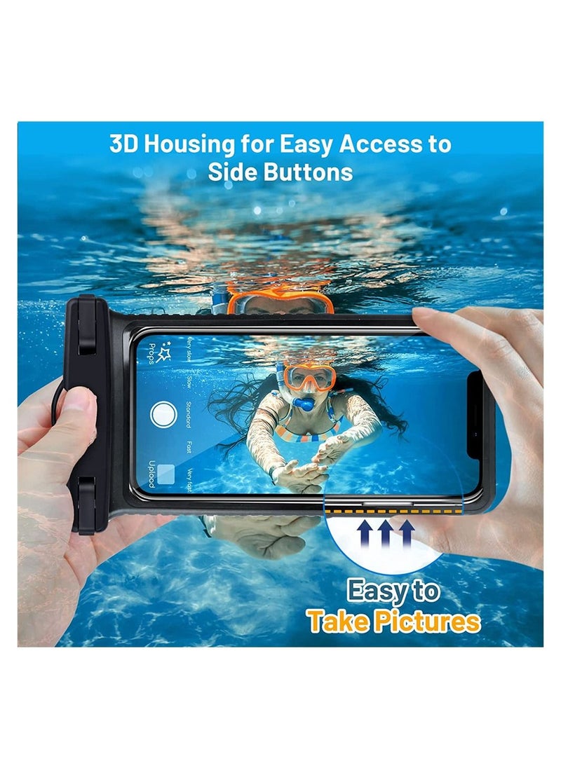 SYOSI - Universal Waterproof Phone Case, IPX8 Shockproof Waterproof Phone Pouch Dry Bag, for iPhone 14 13 12 11 Pro Max, 2 PCS - Image 1