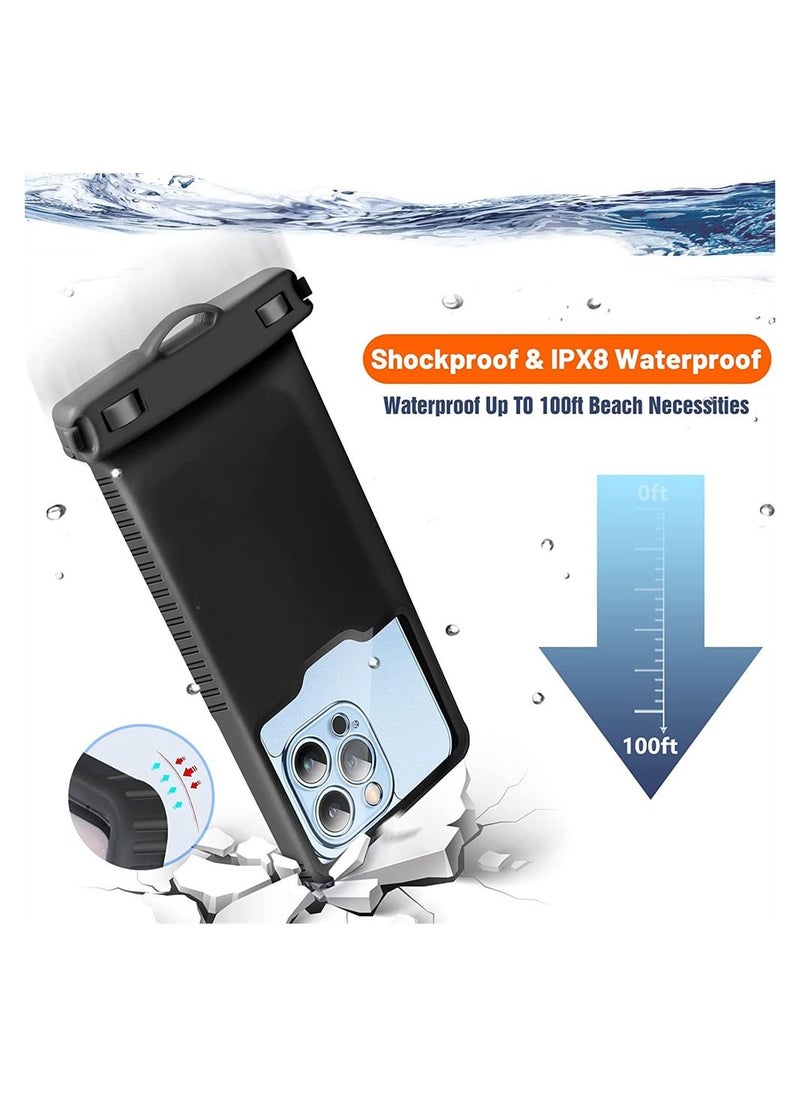 SYOSI - Universal Waterproof Phone Case, IPX8 Shockproof Waterproof Phone Pouch Dry Bag, for iPhone 14 13 12 11 Pro Max, 2 PCS - Image 1