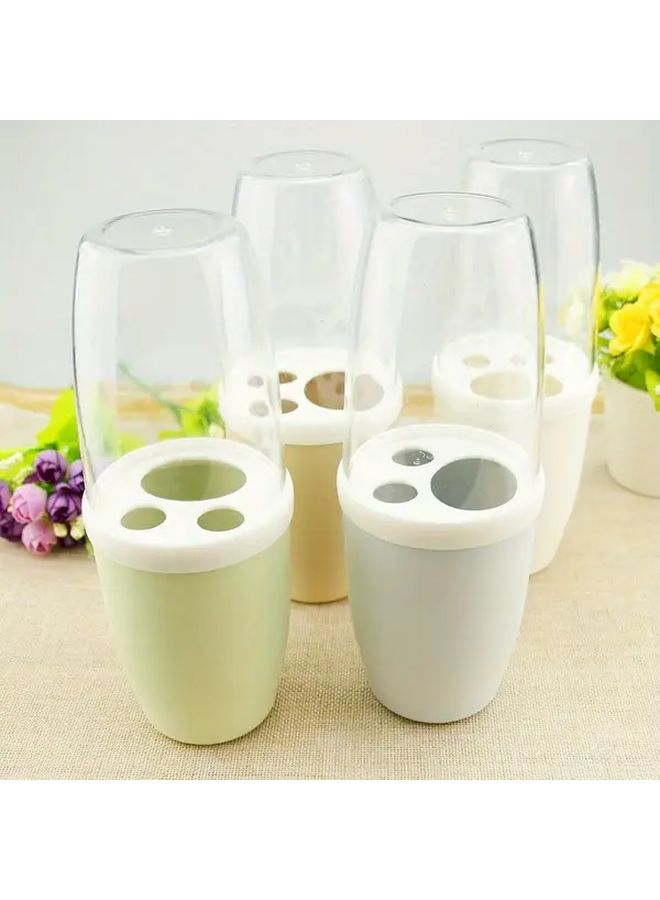 Blue Travel Toothbrush Holder With Lid Portable Bathroom Organizer Easy To Clean - Image 5