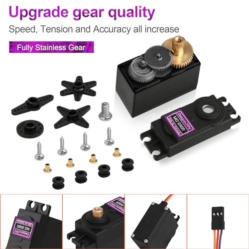 Deegoo-FPV 6-Pack MG996R 55g Metal Gear Torque Digital Servo Motor for Futaba JR RC Helicopter Car Boat Robot - Image 2