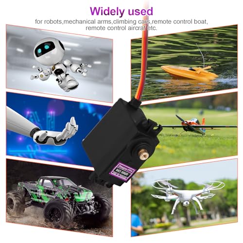 Deegoo-FPV 6-Pack MG996R 55g Metal Gear Torque Digital Servo Motor for Futaba JR RC Helicopter Car Boat Robot - Image 5