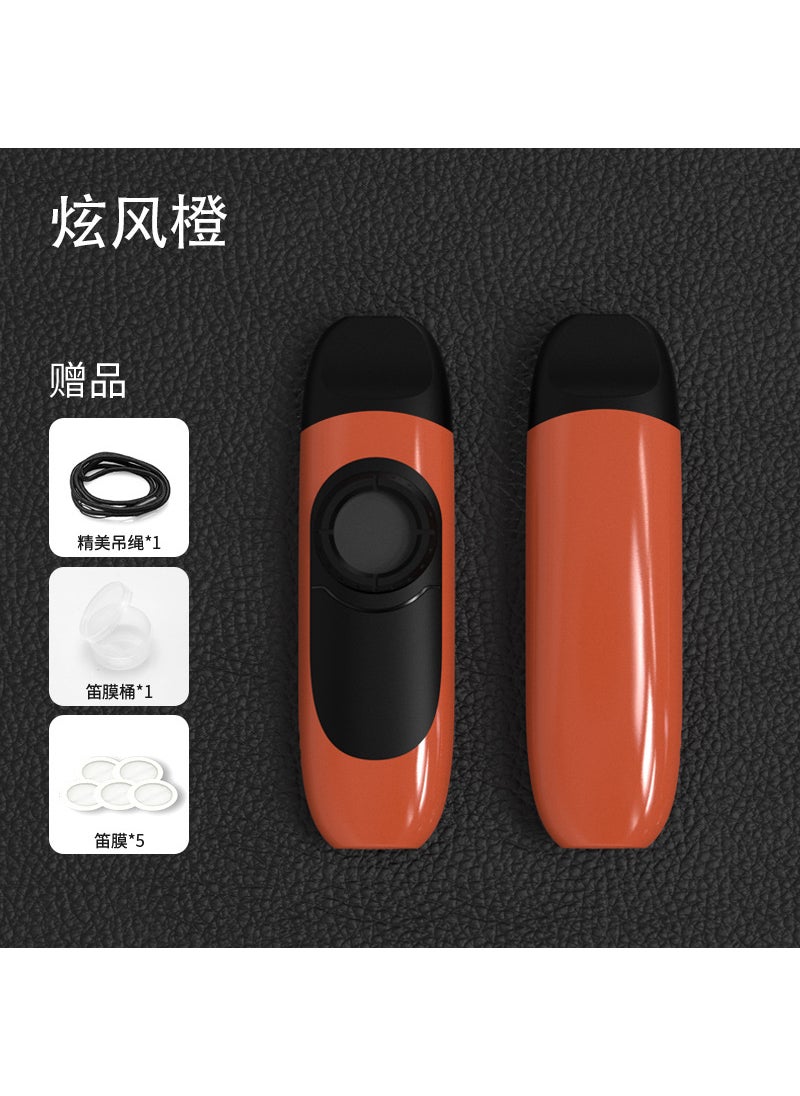 Generic Professional Performance Kazoo Electroacoustic Version Abs Easy To Play Beginner Harmonica Niche Accompaniment Instrument [Cyclone Orange] + full set of accessories 
