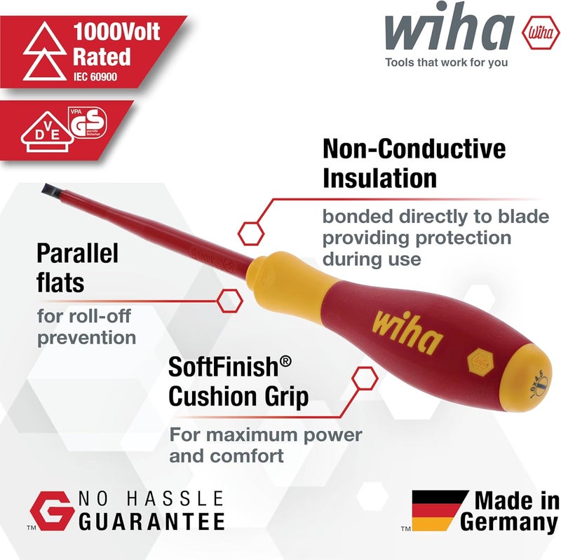 Wiha 33580 2 Piece Insulated SoftFinish Slotted/Phillips Screwdriver Set - Image 3