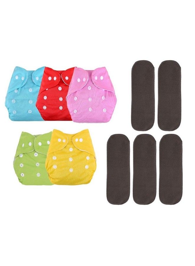 DOMENICO حفاضة أطفال قابلة للغسل حفاضة قماش فاخرة حفاضة قابلة لإعادة الاستخدام حفاضة قابلة للغسل حجم قابل للتعديل مقاومة للماء (ألوان متنوعة) - Image 1