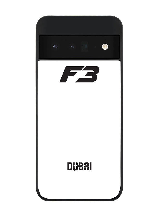 Stylizedd Rugged Black edge case for Google Pixel 6 Pro 5G Slim fit Soft Case Flexible Rubber Edges Anti Drop TPU Gel Thin Cover -  Faz3 Dubai White - Image 1