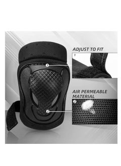 SYOSI Knee Pads Elbow Pads Wrist Guards Set, for Adult/Youth/Kids, for Roller Skates Cycling BMX Bike Skateboard Inline Skatings Scooter, Soft EVA Filling Material, Adjustable Design, Multi-purpose Gear  - Image 2