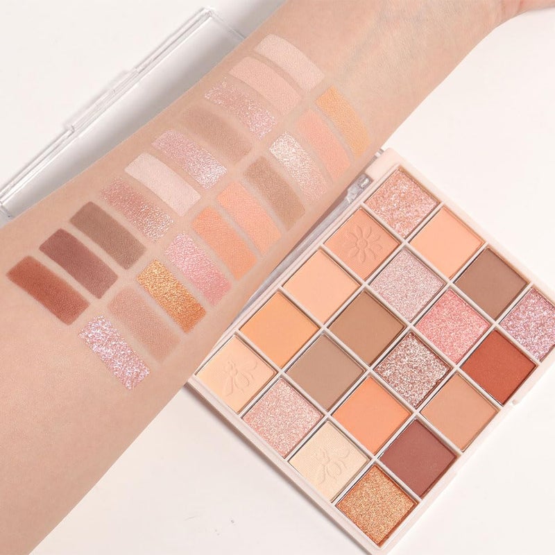 CAKAILA 20 Colors Nude Pink Gold Brown Basics Eyeshadow Palette,Matte Nude Neutral Naked Eye Shadow Makeup,Long Lasting Waterproof,Great for Travel Gift Kit - Image 5