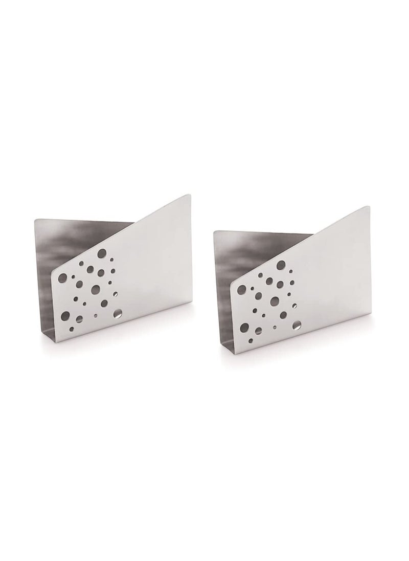 FINALITY finality Hotelware Stainless Steel Matt Finish Rainbow Napkintisue Holder Set of 2  - Image 1