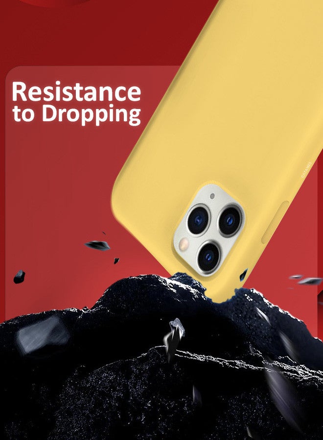 CATANES [for iPhone 11 Pro] 3 Pack Silicone Case and 2 Screen Protectors Shockproof Protective Case Anti Scratch Smooth Case Cover/Yellow - Image 3