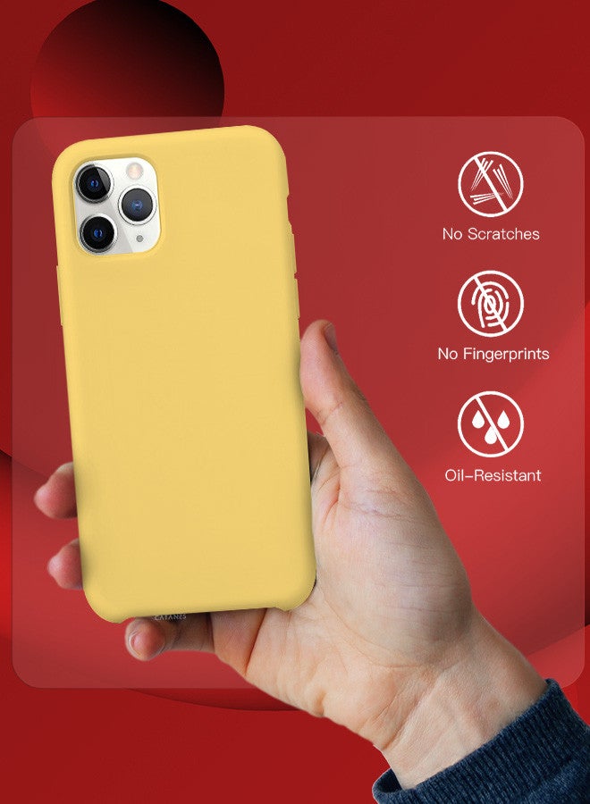 CATANES [for iPhone 11 Pro] 3 Pack Silicone Case and 2 Screen Protectors Shockproof Protective Case Anti Scratch Smooth Case Cover/Yellow - Image 4