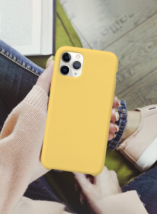 CATANES [for iPhone 11 Pro] 3 Pack Silicone Case and 2 Screen Protectors Shockproof Protective Case Anti Scratch Smooth Case Cover/Yellow - Image 5