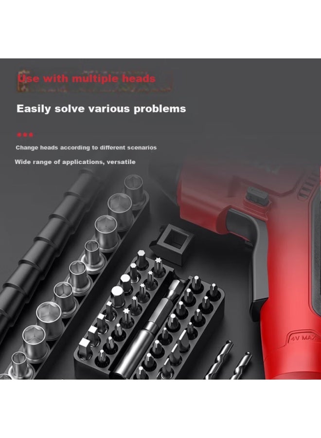 Delixi Delis Electric Screwdriver Rechargeable Small Household Set Strong Magnetic Screwdriver Batch Multifunctional Electric Screwdriver - Image 3