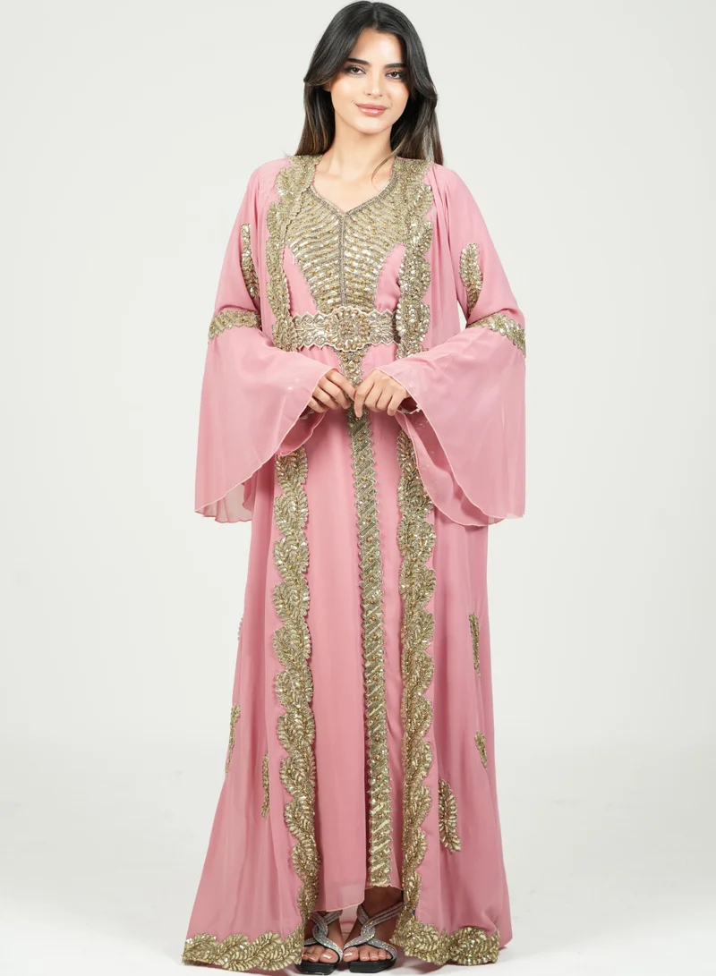 AL BENT AL SHARQIEH women embroidered kaftan dress jalabia